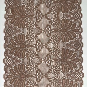 Renda Delicate 192 castanho com padrão neutro.