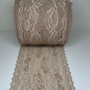 Renda Delicate 193 chocolate com padrão exclusivo para lingerie sofisticada.