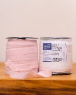 Elástico Dobrável Flamboyant 16 em rolo de 50 metros, com composição 91% poliamida e 9% elastano, ideal para lingerie e moda praia.