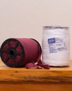 Imagem do elástico dobrável malva, Evelin Tecidos e Aviamentos.