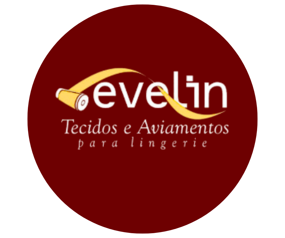 Logo da Evelin Tecidos e Aviamentos – Especialista em tecidos, rendas e aviamentos para lingerie.