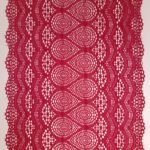 Renda Evelin 105 cor rubi vibrante para lingeries sensuais.