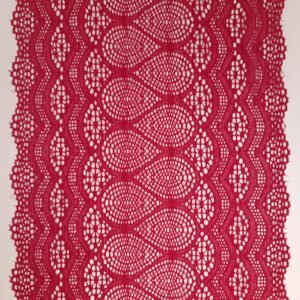 Renda Evelin 105 cor rubi vibrante para lingeries sensuais.