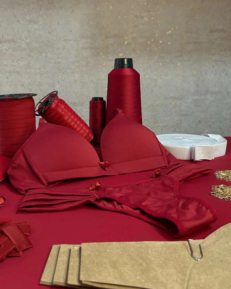Banner do Kit Lírio para lingerie da Evelin Tecidos e Aviamentos, com rendas e elásticos exclusivos.