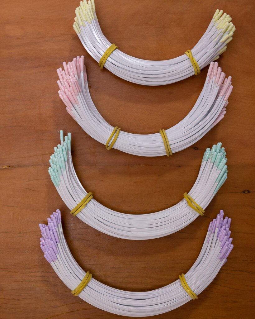Arco de metal duplo para sutiã, arame de sustentação para lingerie.