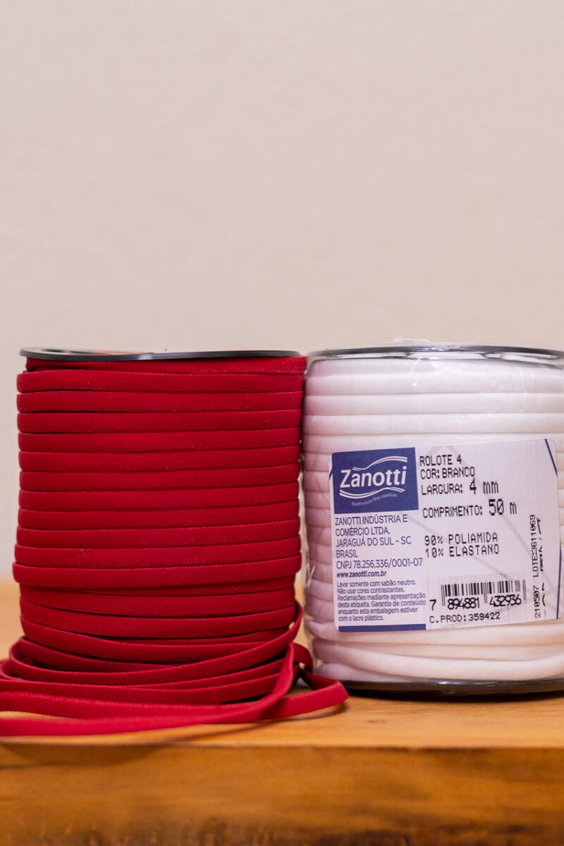 Elástico Rolote 4 para lingerie – rolo fino e resistente disponível na Evelin Tecidos