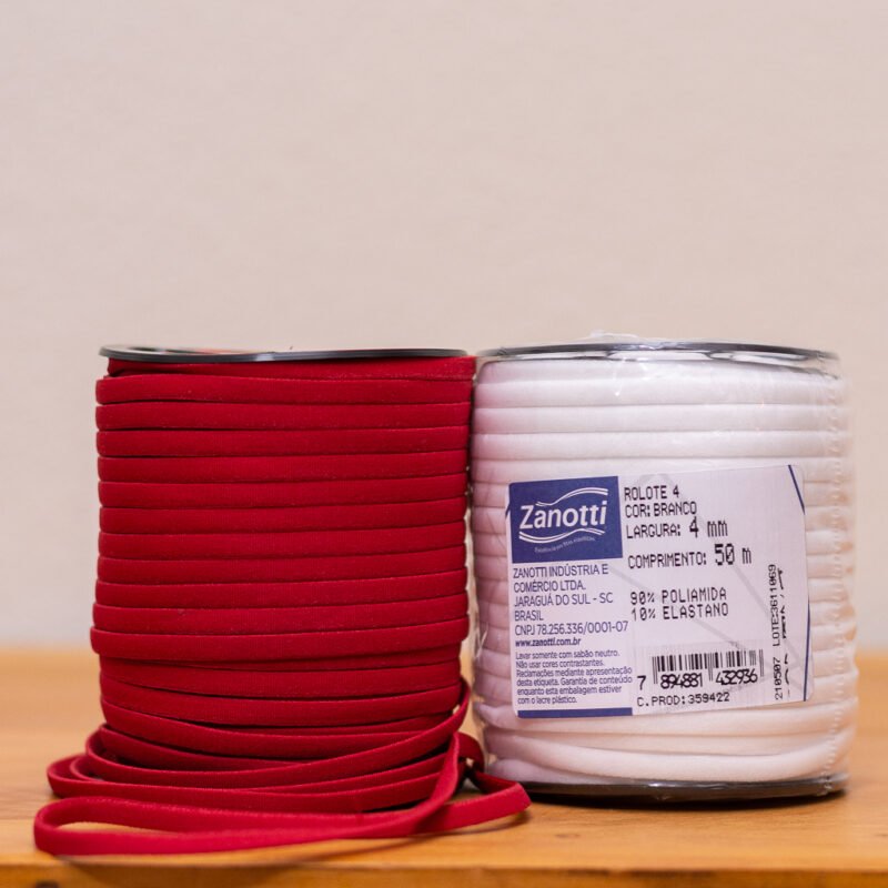 Elástico Rolote 4 para lingerie – rolo fino e resistente disponível na Evelin Tecidos