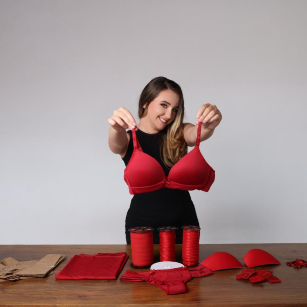Banner do Kit de Fabricação para lingerie da Evelin Tecidos e Aviamentos, com rendas, elásticos e aviamentos em pronta entrega.