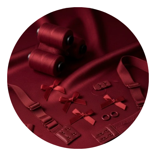 Acessórios para confecção de lingerie – Evelin Tecidos e Aviamentos. Itens essenciais para montagem e acabamento de peças íntimas femininas.