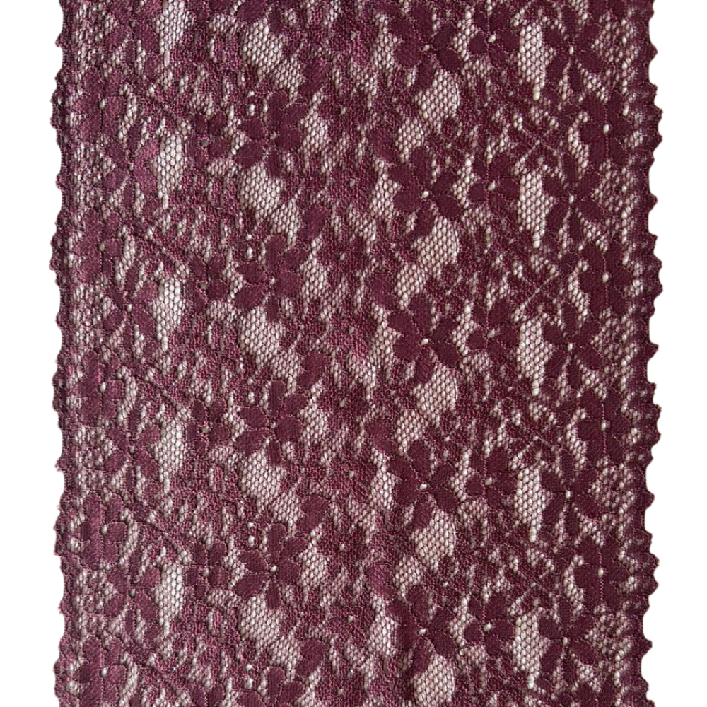 Renda 001 na cor sensuale Evelin Tecidos e Aviamentos